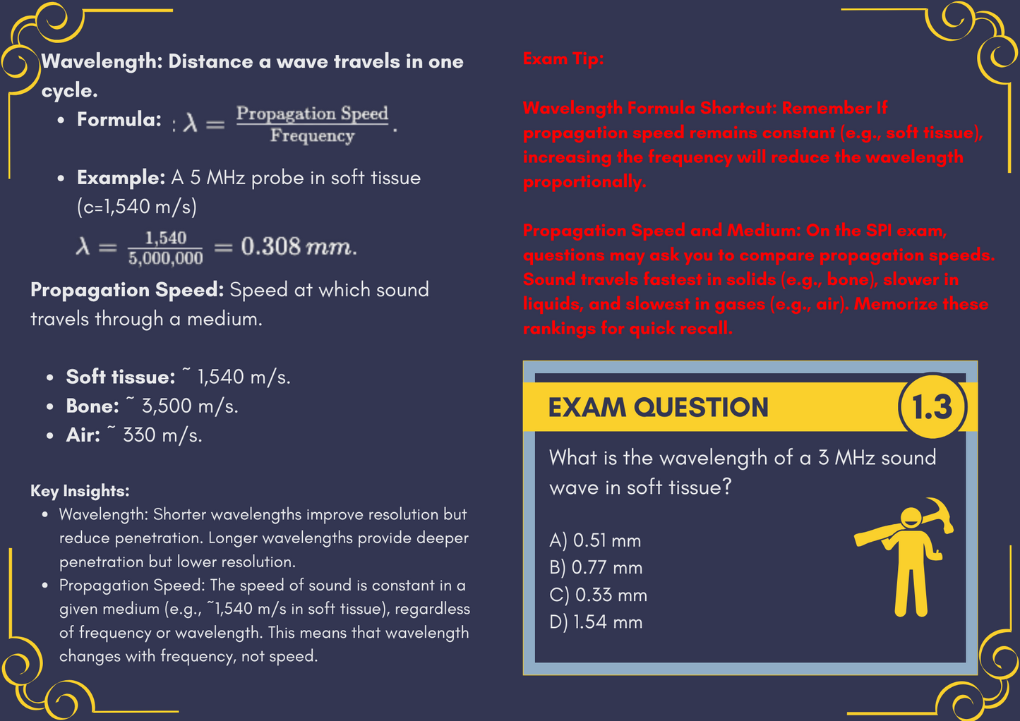 Ultrasound Physics Flashcards | Sonography Student Success Kit | ARDMS SPI  Prep Essentials